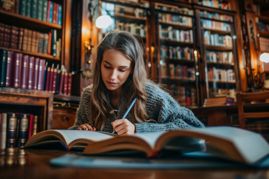 a student reading, revision, exam, competition, library