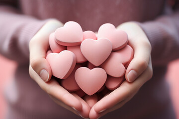 Fototapeta premium Romantic date moment saint Valentine Day celebration Generative AI conceptual illustration poster