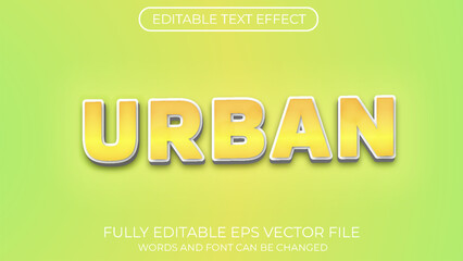 Urban editable text effect. Editable text style effect