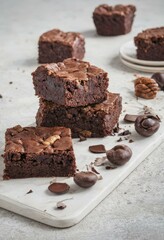 Rich Walnut Chocolate Brownies Treat