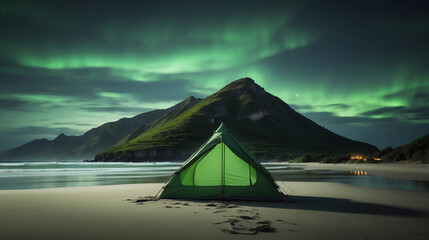 tent in the beach