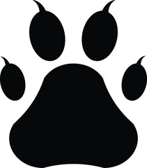 Paw Prints. Logo. Vector Illustration. Isolated vector Illustration. Black on White background. EPS Illustration.