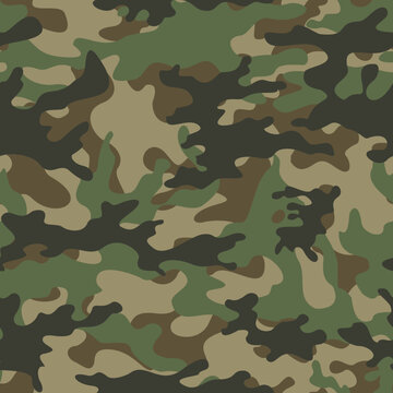 Army background camouflage vector illustration seamless modern pattern for textile