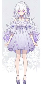 Vtuber, setting information, front view, full body, high heels, imperial sister, curly long hair, gorgeous dress, hand-drawn illustration, character design. generative AI
