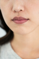 Obraz premium Framing of mouth of a young adult woman