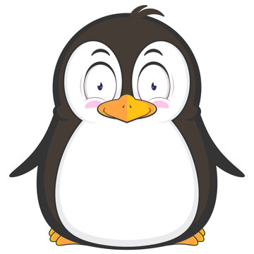 penguin surprised face cartoon cute