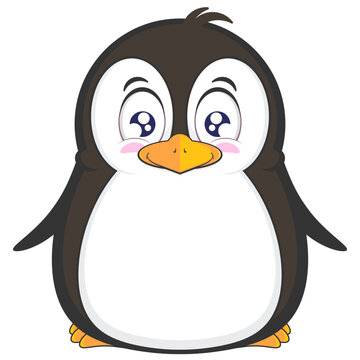 penguin playful face cartoon cute