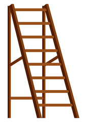 Modern furniture for home and office interior  illustration. Cartoon isolated stylish ladder contemporary cozy accessories and decor