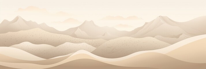 Mountain line art background, luxury Beige wallpaper design for cover, invitation background