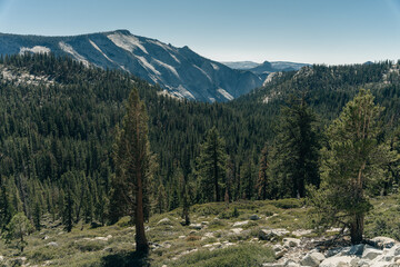Scenic view on the Yosemite National Park from Olmsted Point, USA - sep 2022