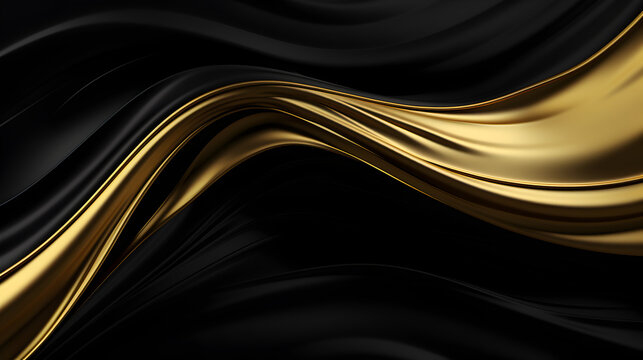 Fototapeta A black and gold background with a black and gold pattern as abstract background wallpaper,, Black and gold wallpaper with a gold background  