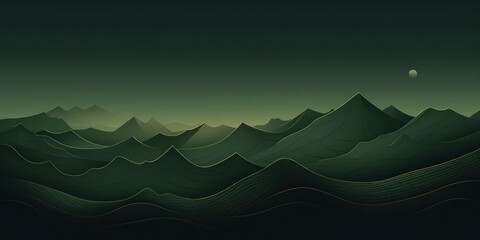 Mountain line art background, luxury Green wallpaper design for cover, invitation background