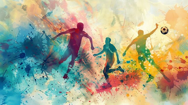 Abstract, Texture, Watercolor, sports, background, copy space, 16:9 © Christian