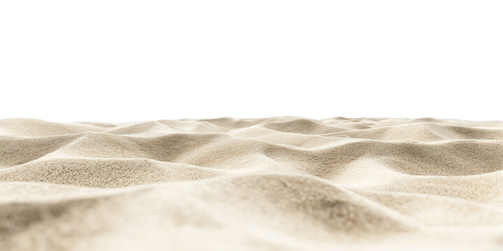 Sand horizon. Sand. Sandy beach. Isolated on transparent background.