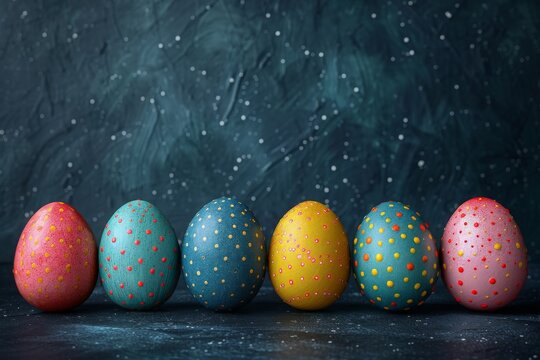 Happy Easter Eggs cotton. Bunny hopping in flower orchid decoration. Adorable hare 3d space for description rabbit illustration. Holy week Personalized note card bright red