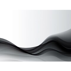 Moving designed horizontal banner with Black. Dynamic curved lines with fluid flowing waves and curves