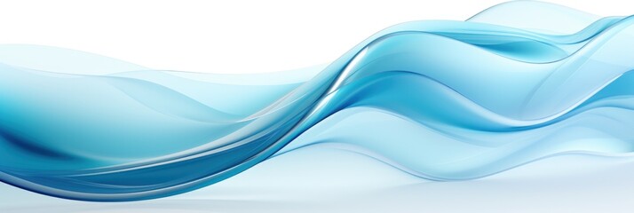 Fototapeta premium Moving designed horizontal banner with Cyan. Dynamic curved lines with fluid flowing waves and curves