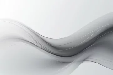  Moving designed horizontal banner with Gray. Dynamic curved lines with fluid flowing waves and curves © Lenhard