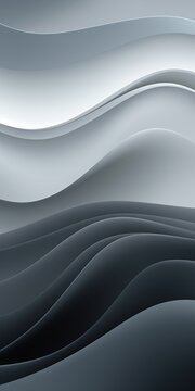 Moving designed horizontal banner with Gray. Dynamic curved lines with fluid flowing waves and curves © Lenhard