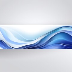 Moving designed horizontal banner with Indigo. Dynamic curved lines with fluid flowing waves