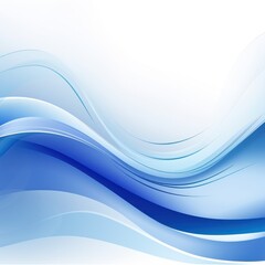 Moving designed horizontal banner with Indigo. Dynamic curved lines with fluid flowing waves and curves