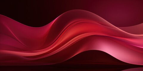 Moving designed horizontal banner with Maroon. Dynamic curved lines with fluid flowing waves and curves