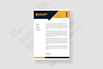 Minimal professional Clean and corporate company letterhead template design