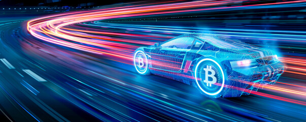 Dynamic Bitcoin Market Motion Blur Image , Delve into the intricacies of trading and investment within the digital currency landscape, financial ..