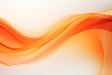 Moving designed horizontal banner with Orange. Dynamic curved lines with fluid flowing waves