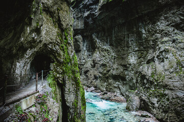 Partnachklamm at Bavaria in Germany