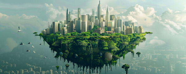 Creative take on biodiversity loss and climate policy set in a world balancing urban and natural elements