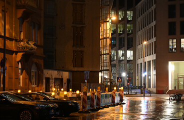 Nebenstrasse im Europaviertel in Frankfurt