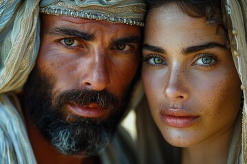 King Solomon and Queen of Sheba, Bible characters.