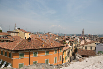 Italy Verona city view on a cloudy spring day