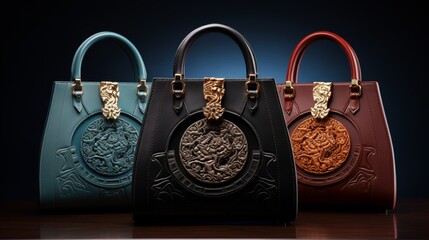 A Row of Purses With Different Colors and Designs - obrazy, fototapety, plakaty