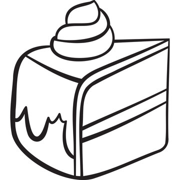 recommend clip art: slice of cake outline