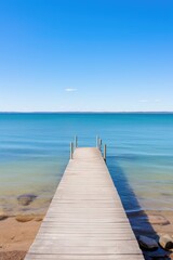 Fototapeta na wymiar wooden pier on the sea