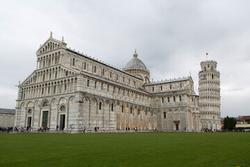 Fototapeta premium Italy Pisa city view on a cloudy day