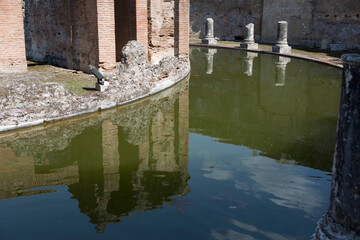 Italy Tivoli Villa of Adrian on an autumn sunny day
