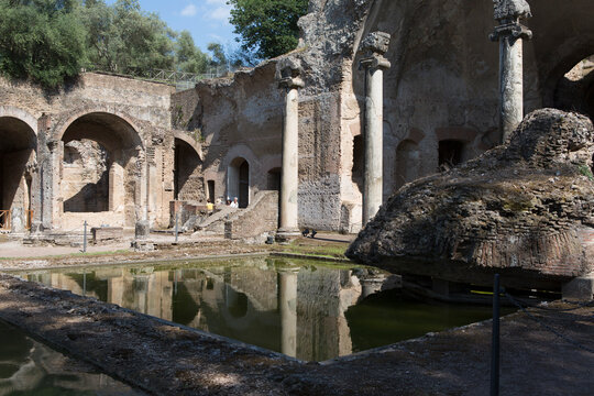 Italy Tivoli Villa of Adrian on an autumn sunny day