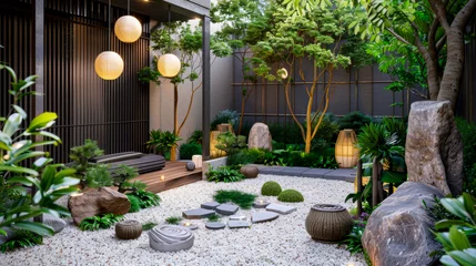 Crédence de cuisine Jardin Mindfulness and relaxation spaces zen gardens and serene environments  © Png - Video - Photo