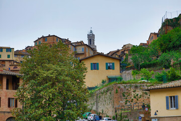 Obraz premium Italy Siena city view on a cloudy autumn day