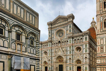 Italy Florence view of the Cathedral on a sunny autumn day