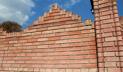 A fragment of a brick wall