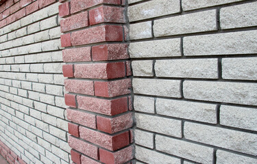 A fragment of a brick wall