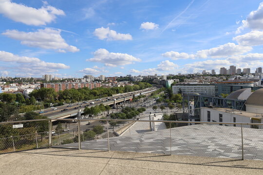 panoramic view of the P&eacute;riph&eacute;rique at Porte De Pantin