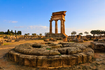 Italy Sicily Agrigento city view on a cloudy autumn day