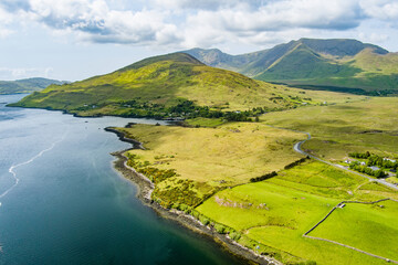 Fototapety  Killary Harbour or Killary fjord, a stunning fjord in the west of Ireland. North Connemara's spectacular scenery. Dramatic natural border between co. Galway and co. Mayo.