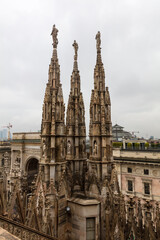 Italy Milan Duomo Cathedral on a cloudy autumn day
