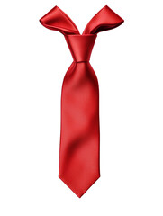 A red necktie isolated isolated on a transparent